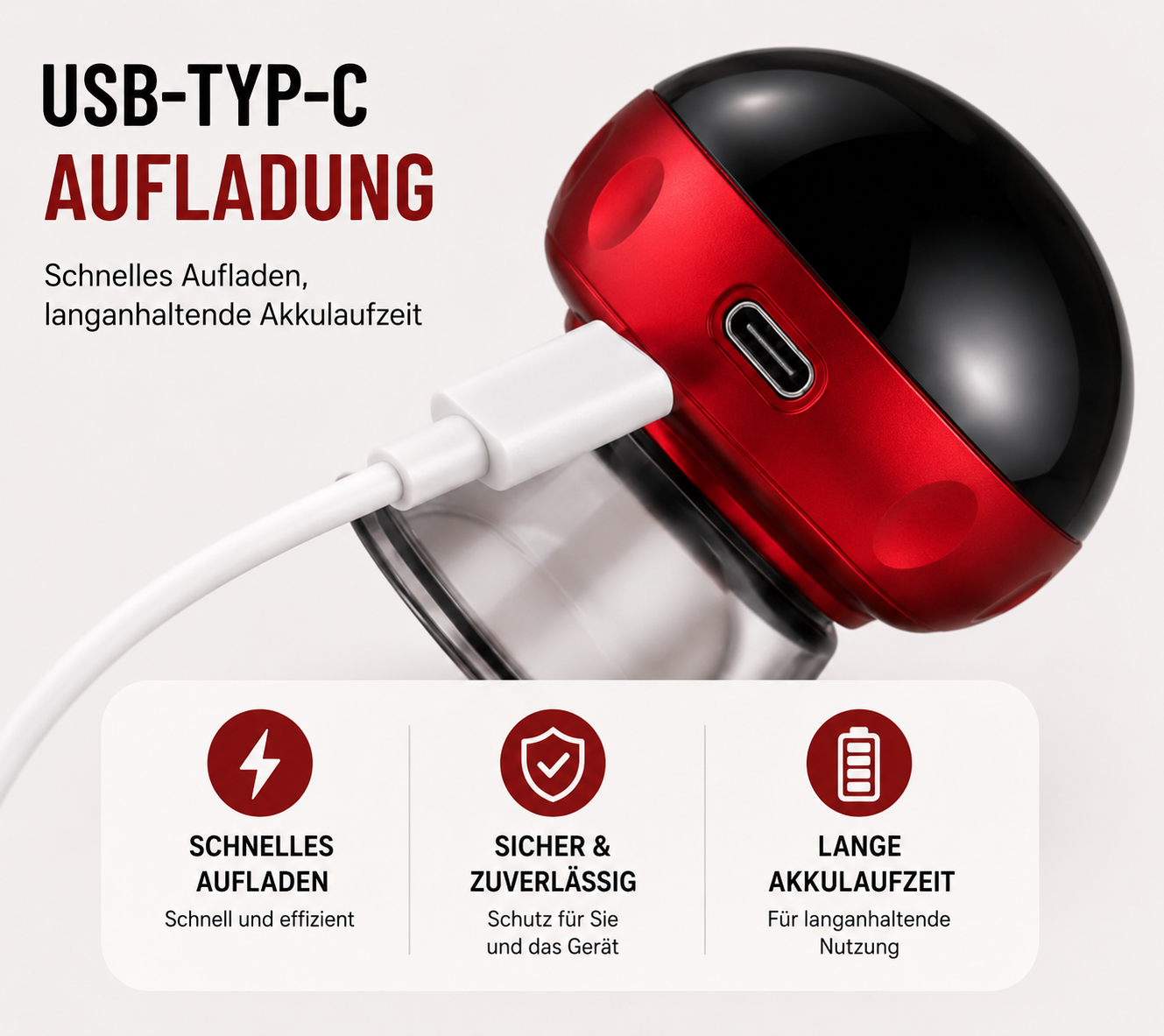 USB-Typ-C Aufladung – schnell und zuverlässig