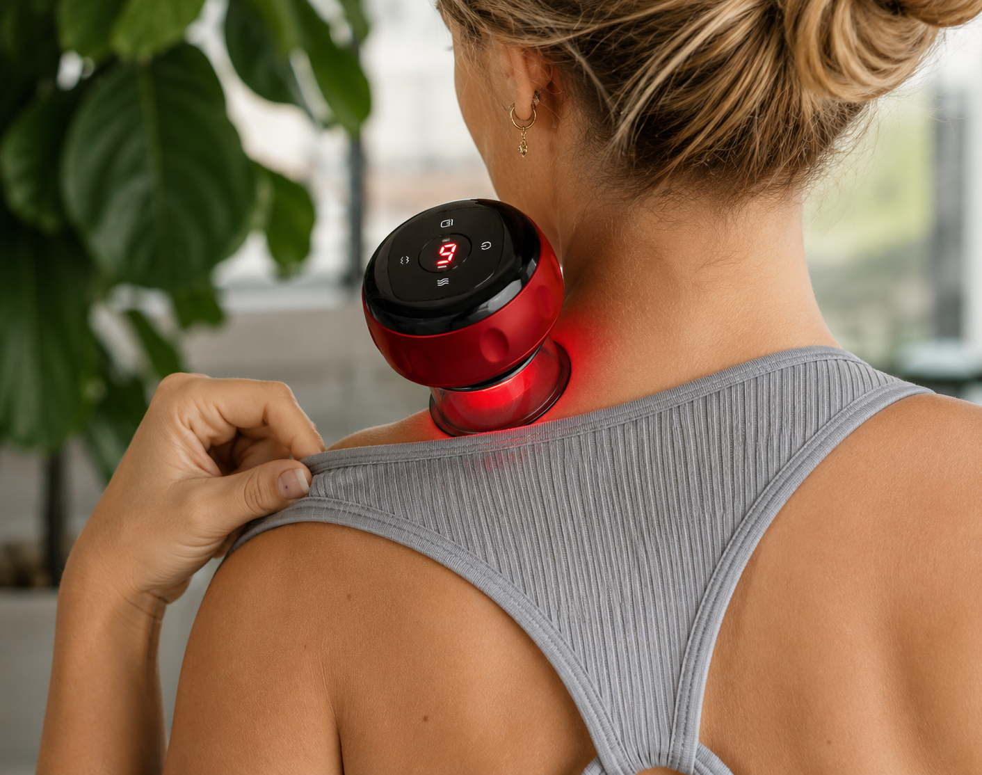 Anatomische Darstellung der Saug- und Rotlichttherapie